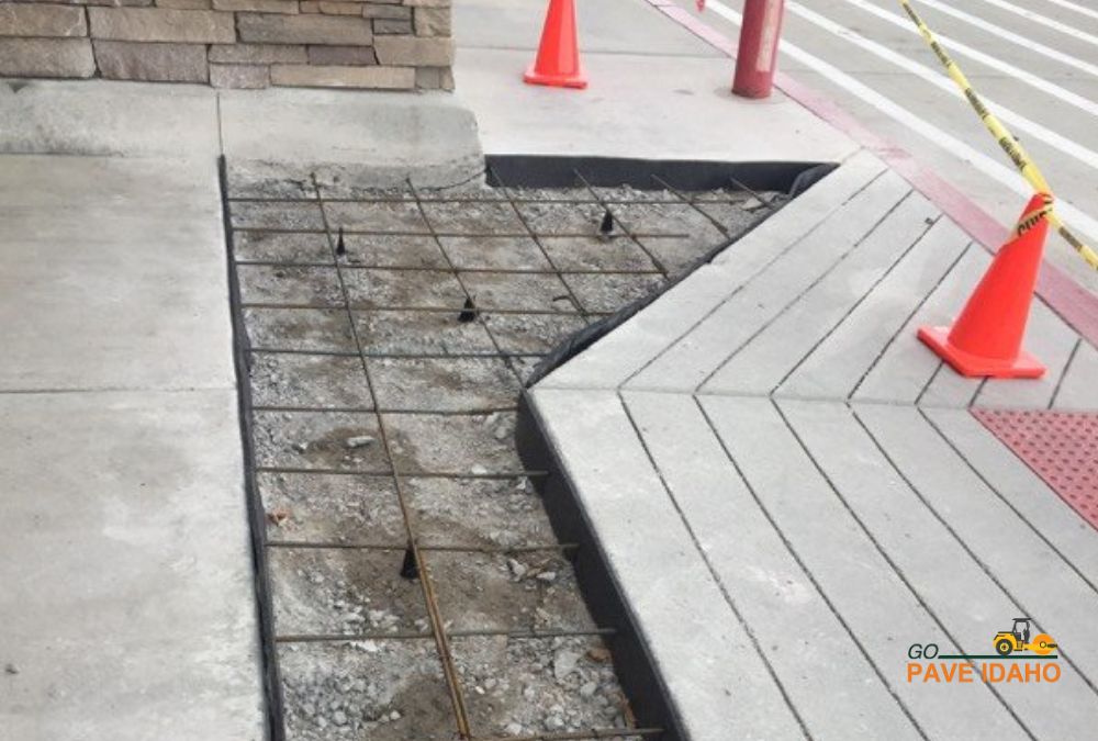 commercial concrete pouring for parking lots and related flatwork in Idaho